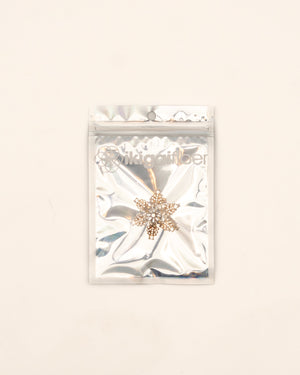 Snowflake Crystal Floral Brooch